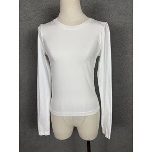 And Now This Women's Long-Sleeve Seamless Crewneck Top Medium/Large White NWT's.